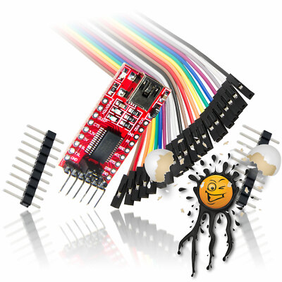 FT232 USB TTL RS232 UART seriell serial Konverter Set 3-23 teilig incl. Pins