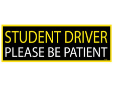 2PCS. STUDENT DRIVER VINYL BUMPER STICKER