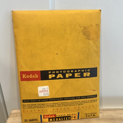 Kodak 5x7 Photographic Paper 25 Sheets Medalist F-4