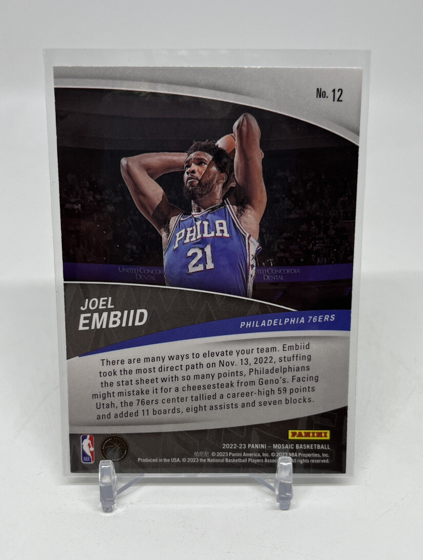 2022-23 Panini Mosaic Joel Embiid Elevate #12 | eBay