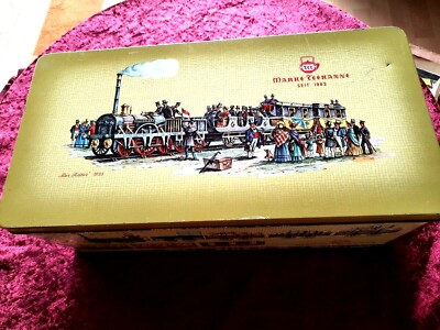 Dose MESSMER*MARKE TEEKANNE seit 1882 DÜSSELDORF 38 /19 /13,54cm+40/50er+Sammler