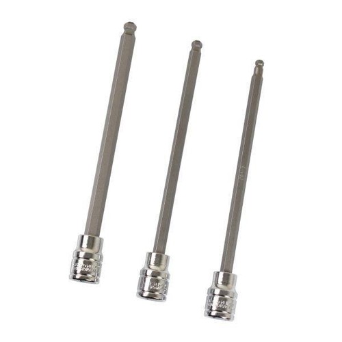 8pc 3/8" Long Ball End Hex Allen Bit Key Sockets – 3mm To 10mm, 160mm Length, US Pro Bergen B1495