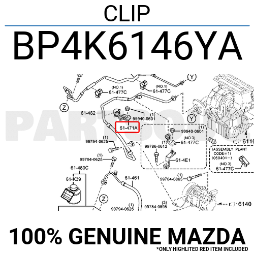 Mazda bp4k 61 c95