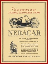 1922 Neracar Scooters of Syracuse, NY NEW METAL SIGN: 12 x 16"