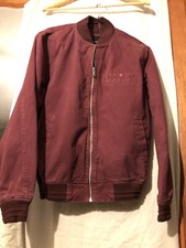 Burgundy Boys bomber Jacket By Villain size small