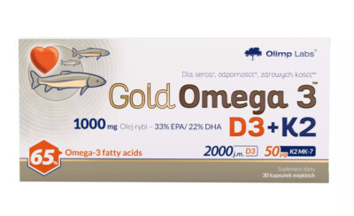 GOLD OMEGA 3 D3 + K2 30-120 Softgels Fish Oil EPA DHA INNOVATIVE UNIQUE FORMULA