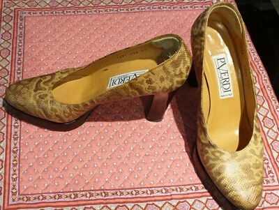 Escarpins panthère 38 P.VERDI CASADEI Italie hauts talons - Photo 1/4