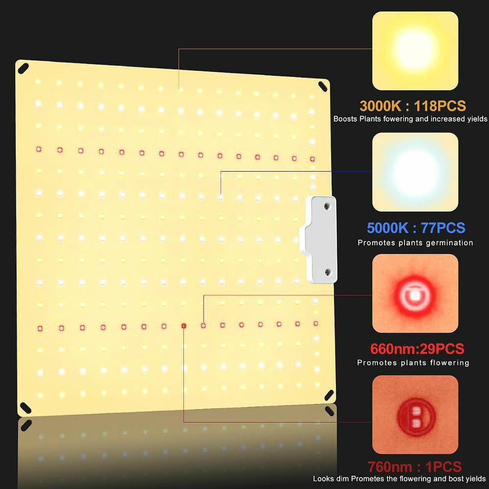 1000W Watt LED Grow Light Panel Full Spectrum Lamp for Indoor Plant Veg ...