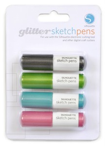 Details About Glitter Sketch Pen 4 Pack New Silhouette Sd Cameo Digital Design Cut Machine