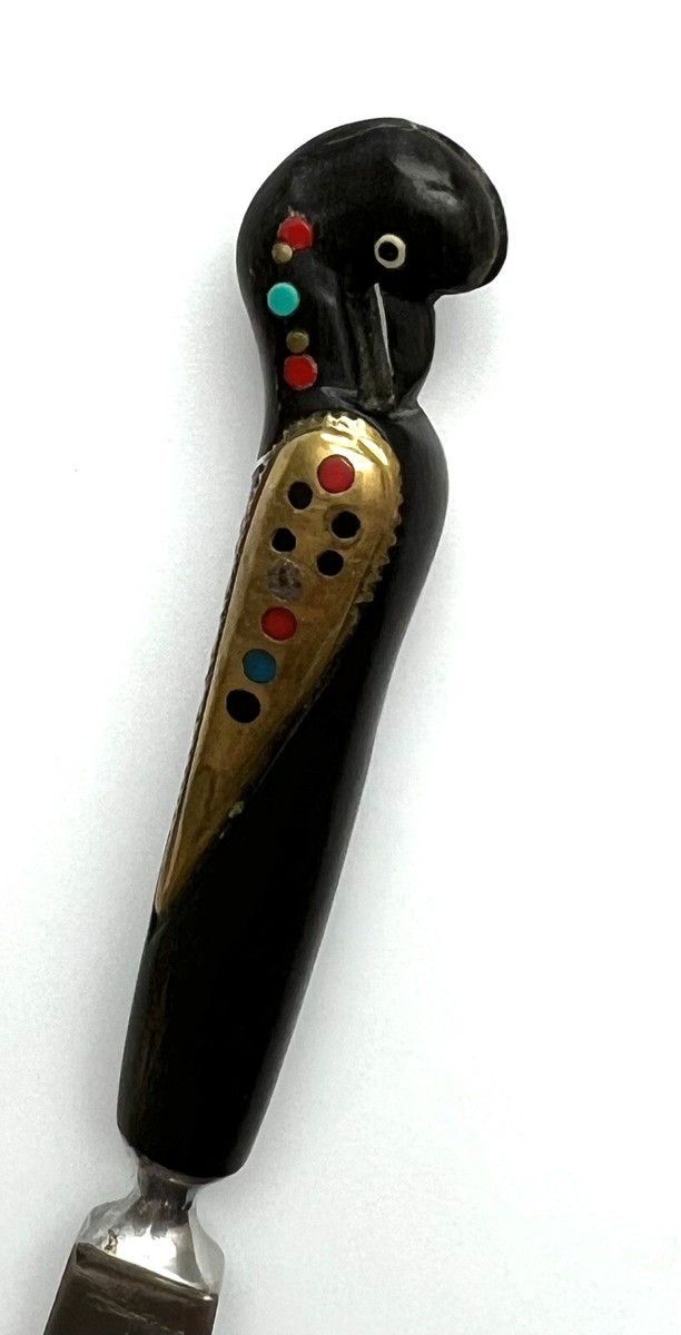 古代イラン・白地把手付花瓶 スーサ出土 土器 古美術 古玩 骨董 WWTT229 VINTAGE LEBANON CARVED HORN FIGURAL BIRD KNIFE coral