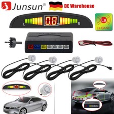 JUNSUN Einparkhilfe mit 4-Sensoren in Silber buzzer Rückfahrwarner Parkhilfe PDC