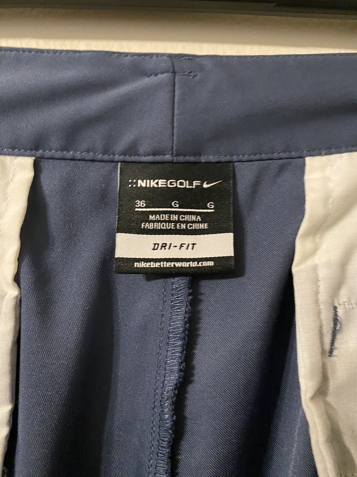 Mens Nike Golf Dri-Fit Royal Blue Fkat Front Shorts Size 36 Waist thumbnail 3