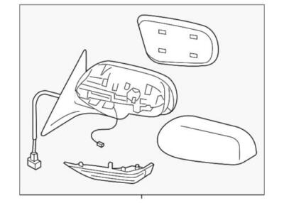 Genuine Subaru Mirror Assembly 91031AG02ANN