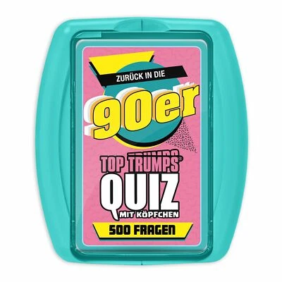 WINNING MOVES Top Trumps Quiz 90er Wissensspiel Quizspiel Jahre Popkultur Spiel Spieleabend