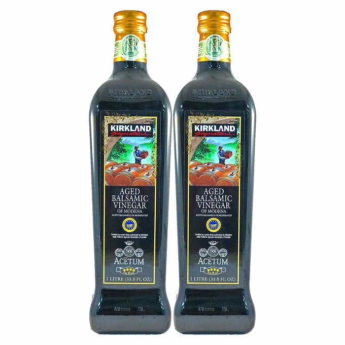 (2pack) Kirkland Signature Balsamic Vinegar 1L,Bottle Size (each) 33.