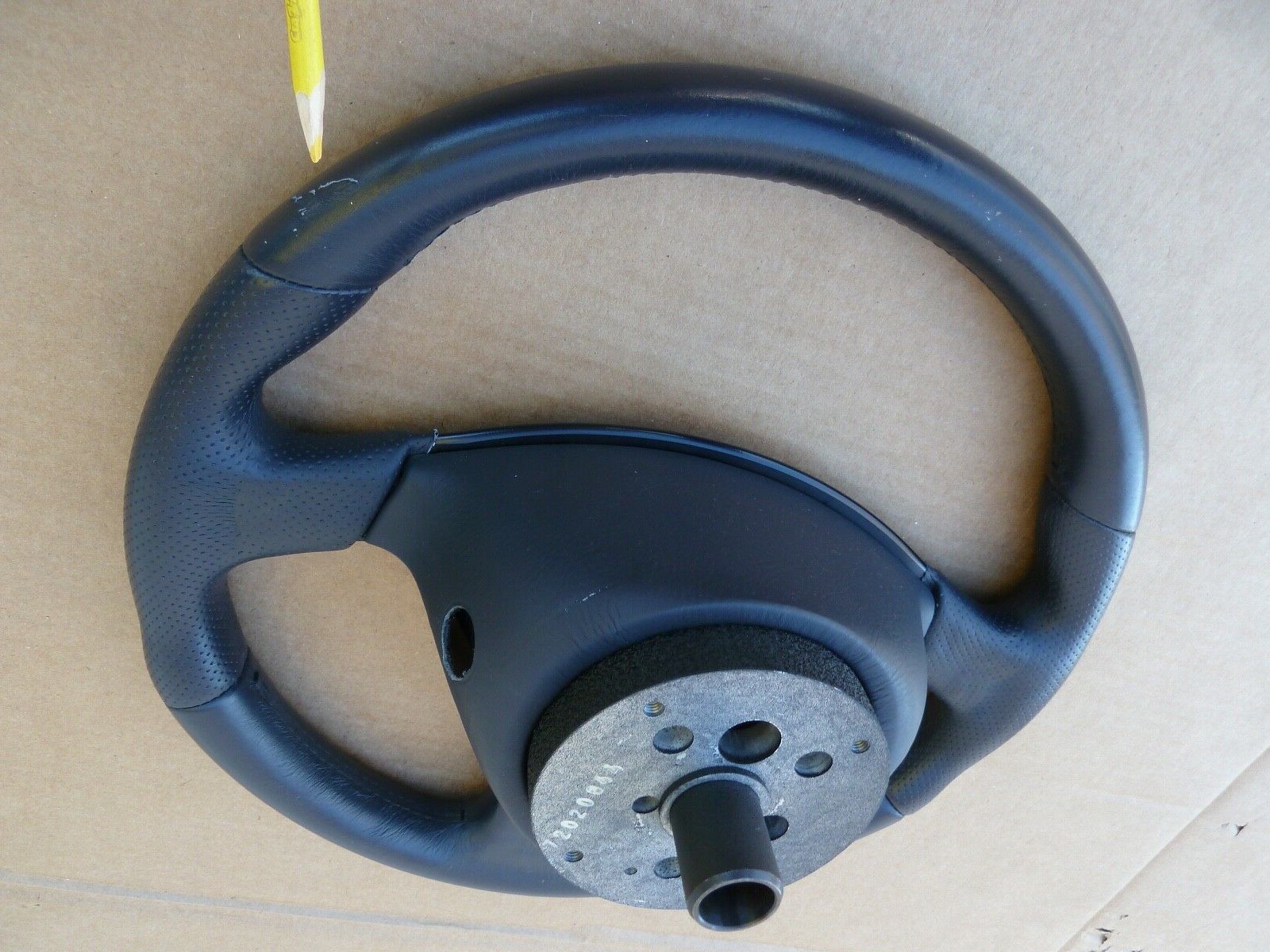 Ferrari 360 MOMO Dark Gray Leather 3 Spoke Steering Wheel 