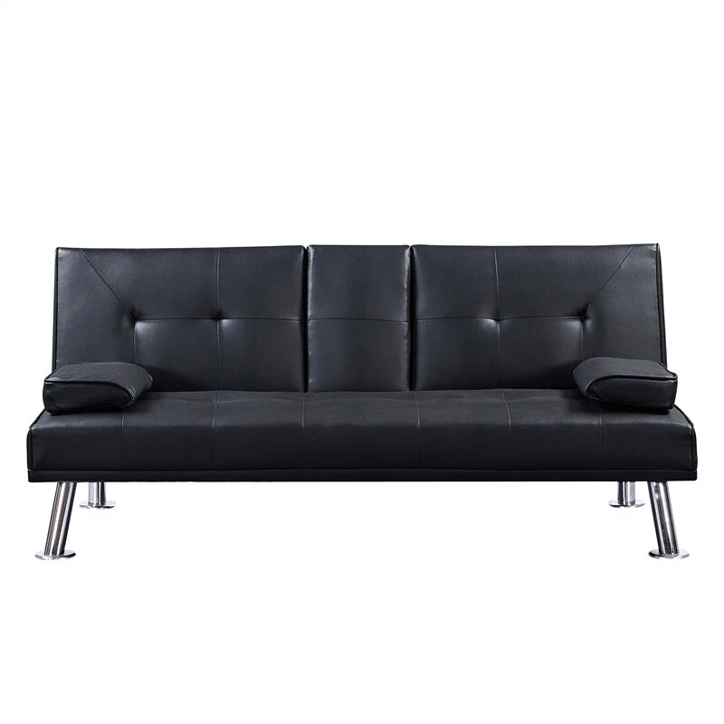 Black Leather Loveseat Sleeper Sofa Matttroy