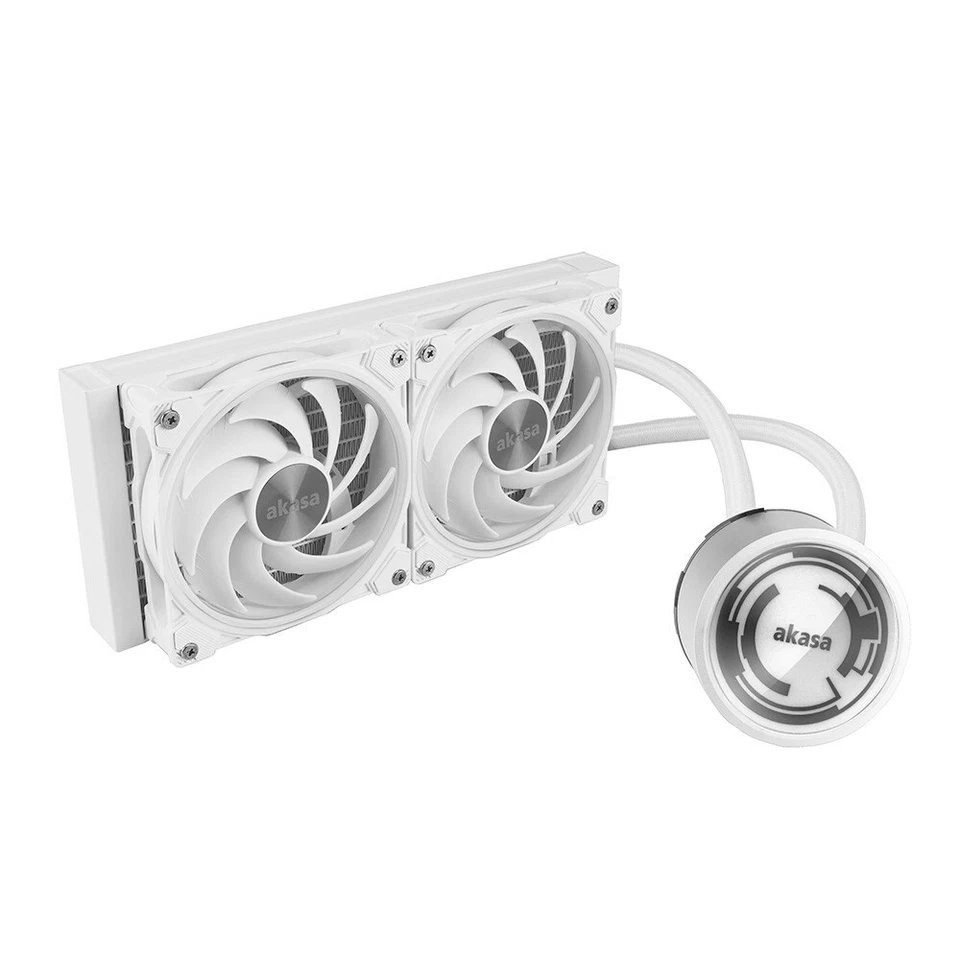 Akasa SOHO 240 Dusk White Edition 240mm ARGB Liquid CPU Cooler + RGB Controller - Image 2 of 4