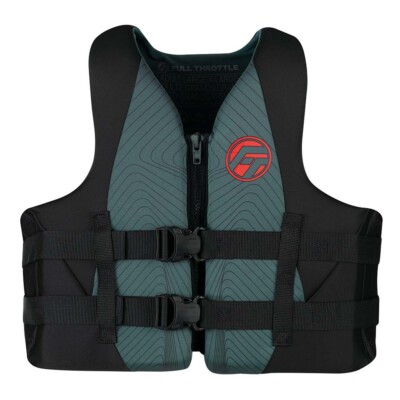 Full Throttle Adult Rapid-Dry Life Jacket - 2XL/4XL - Grey/Black [142100-701-080