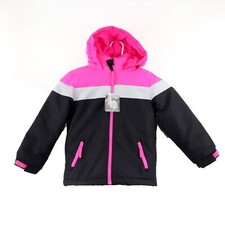 Roebuck Co. Girls 3 in 1 System Jacket 59, Black Onyx / Hot Pink, M 5/6