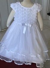 Marmellata Toddler or Girl's Special Occasion Fully Lined White Dress Size 5Y