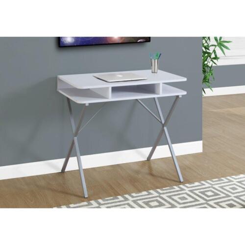 Computer Desk Storage Shelves Work W/ 3 Open Cubbies Laminate Home Office Small - Picture 2 of 5