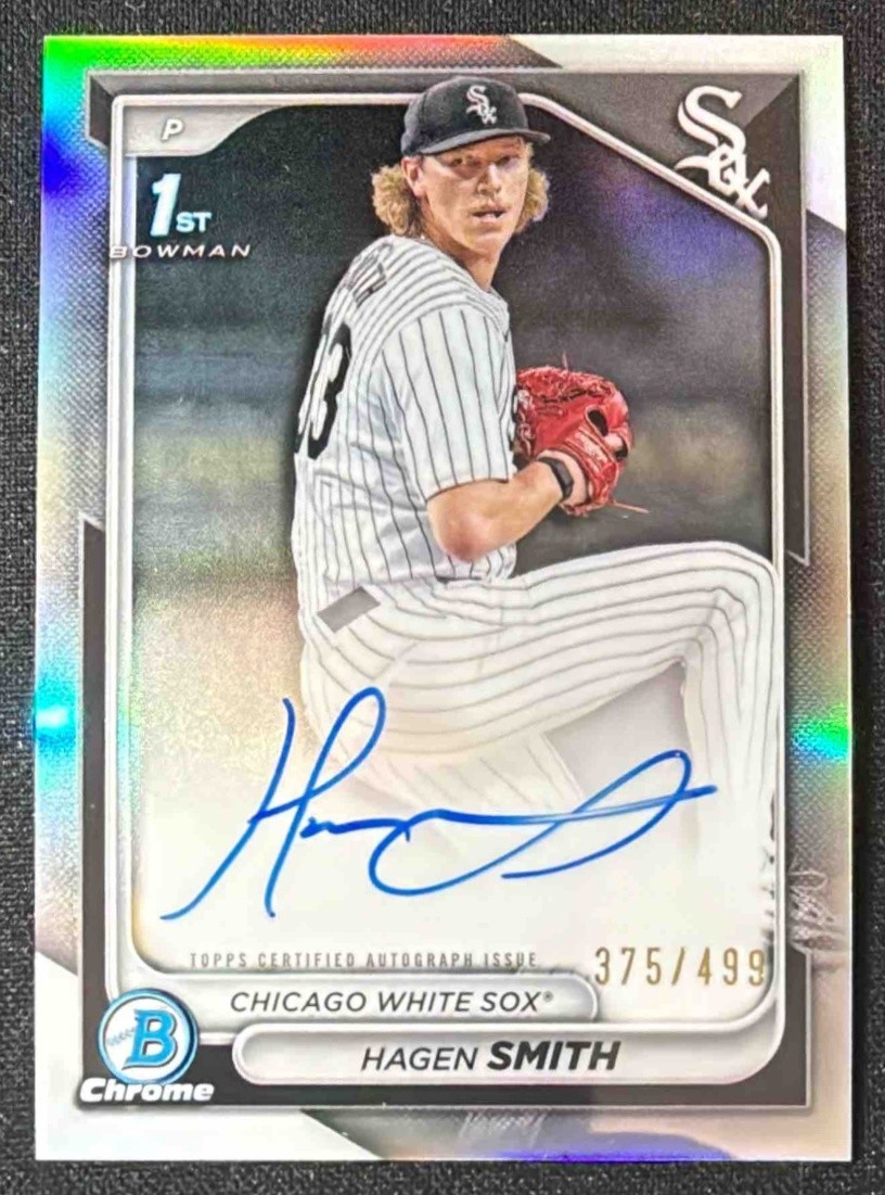 2024 Bowman Draft Hagen Smith #CPA-HS Chrome Auto Refractor /499 1st Prospect