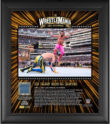Seth Rollins WWE Framed 15x17 2023 WrestleMania 39 Collage w/MU Canvas - LE 390