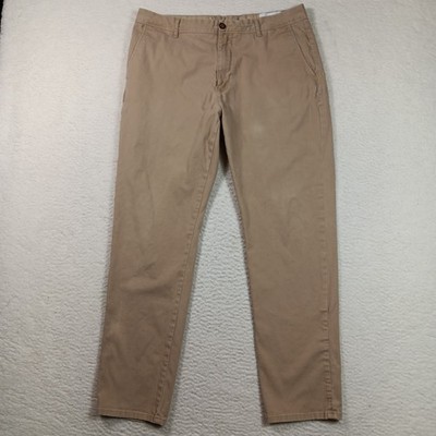Mott & Bow Pants Mens 36x32 Tan Khaki Charles Twill Chino Slim Fit Cotton Blend