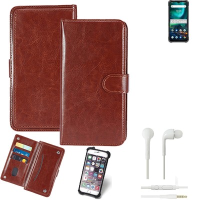 Handy Hülle für UMIDIGI Bison 2021 + Earphones Flip Case Schutzhülle Klapp Ta