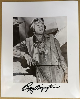 #ad #ad WWII USMC Ace Pappy Boyington Signed Photo Black Sheep Squadron $75.00