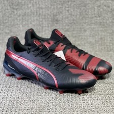 Puma King Ultimate Launch Edition FG Soccer Cleat Black Red 108067-01 Men's 10.5