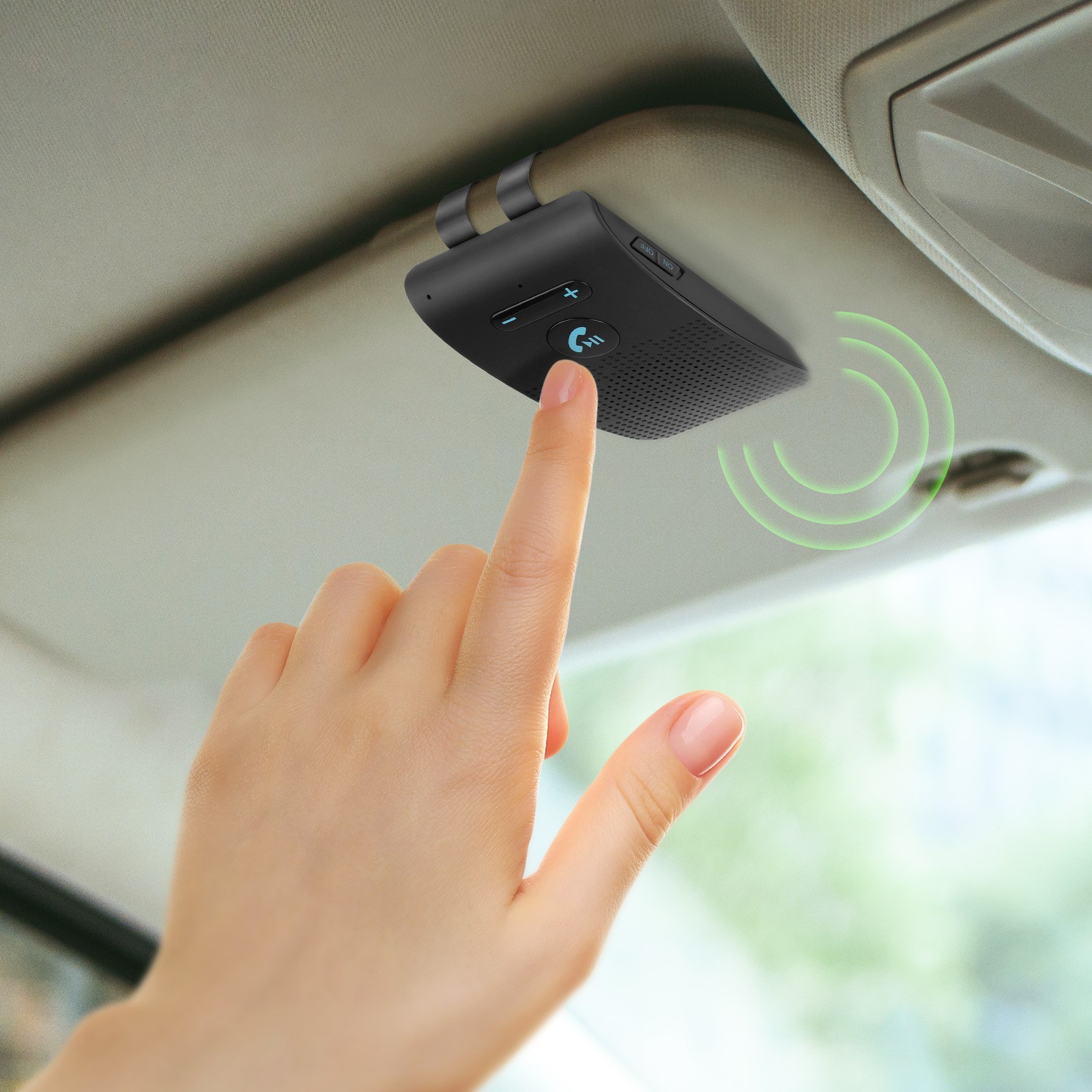 Kit mains libres auto Bluetooth KX1 multipoint contre les coupures - 3
