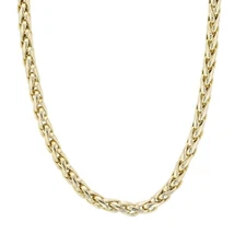 3.5mm Spiga Link Chain 18" Necklace 14k Yellow Gold 13.51 Grams