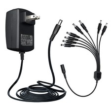 12V 3A AC To DC Power Adapter  8Way DC Splitter Cable For CCTV 6ft