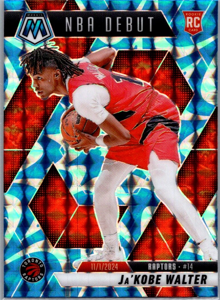 2024-25 Panini Mosaic #253 Ja’Kobe Walter Reactive Blue Mosaic