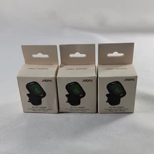 (3)AROMA AT-101 Folding ChromaticGuitar TunerClamp 