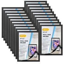 FACULX 20 Pieces Sign Holder 8 x 11.5 in Self-adhesive Door Window Document Fram