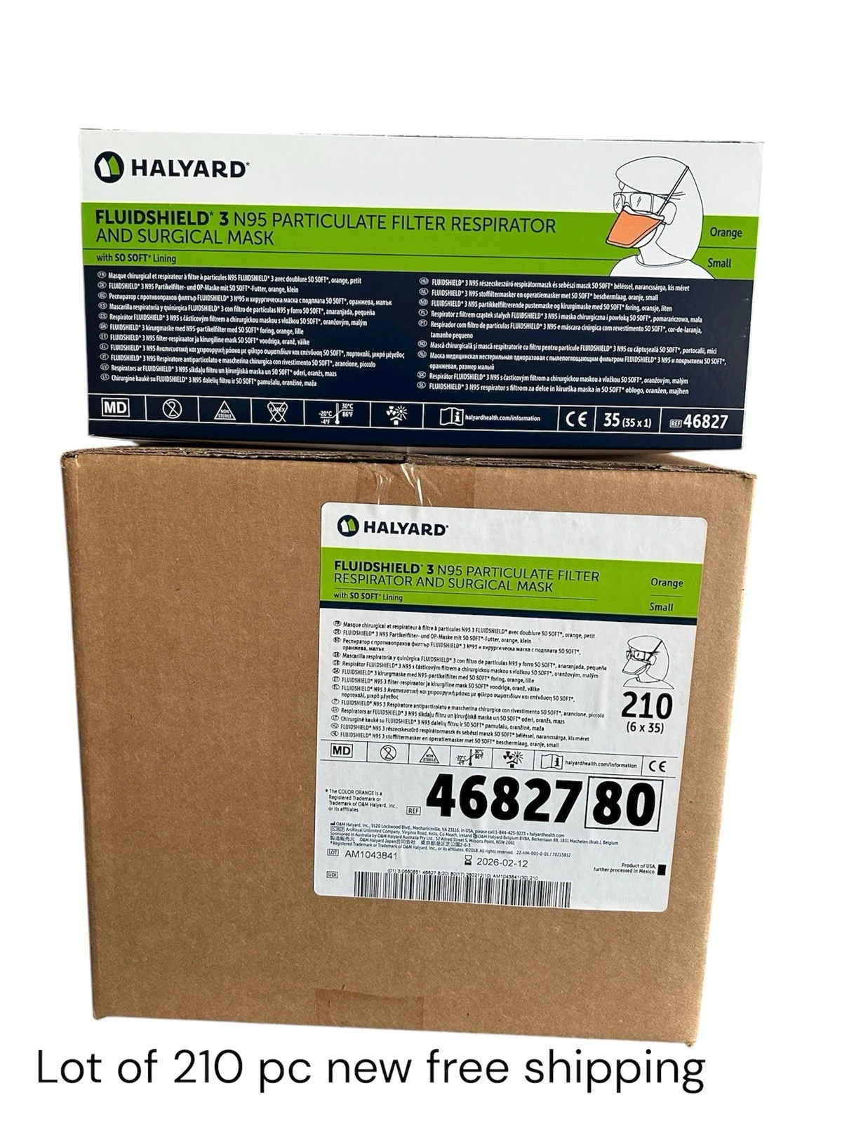 210-Pieces, Halyard FluidShield N95 Level 3 Fog-Free Surgical Face Mask 46767-80
Opens in a new wind
