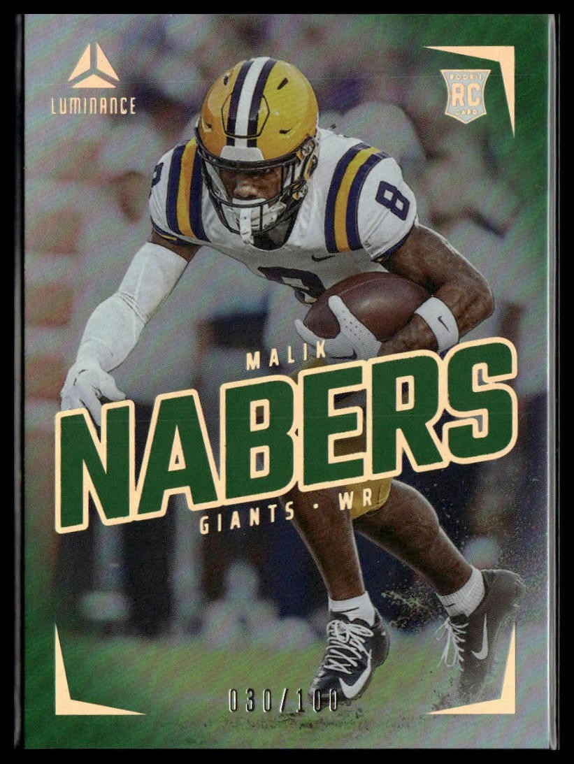 2024 Panini Luminance #109 Malik Nabers Green Rookie #/100