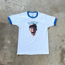 Vintage 80s Braums Ernest KnoWhutIMean Ringer T-Shirt XL