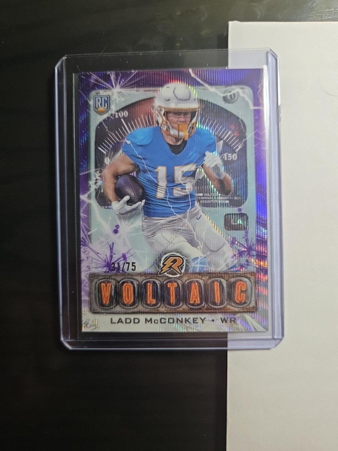 2024 Topps Resurgence Rookies Ladd McConkey Voltaic Purple /75