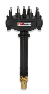 846973 MSD Black Chevy Low-Profile Crank Trigger Distributor