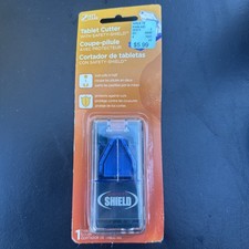 Ezy Dose Safety Shield Pill Cutter BLUE - Tablet Cutter- NEW SEALED