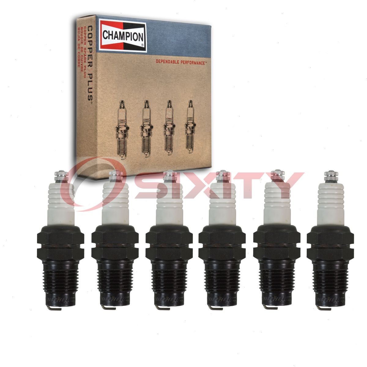 6 pc Champion Industrial Spark Plugs for 1916-1918 Reo Model M Ignition ss