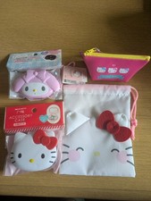 Sanrio Hello Kitty My Melody Pouch Accessory Case Drawstring Bag 4pc Set Japan