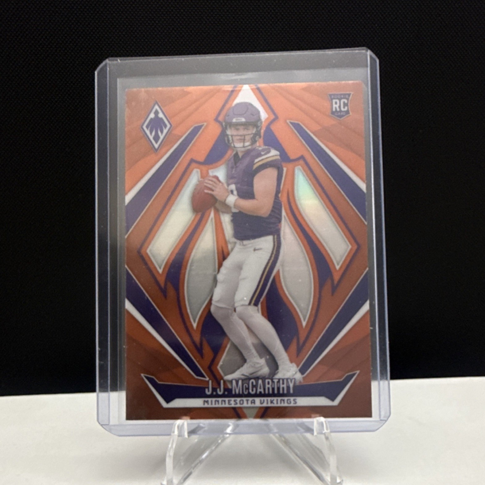 2024 Panini Phoenix J.J. McCarthy #185 Orange Rookie Minnesota Vikings Card