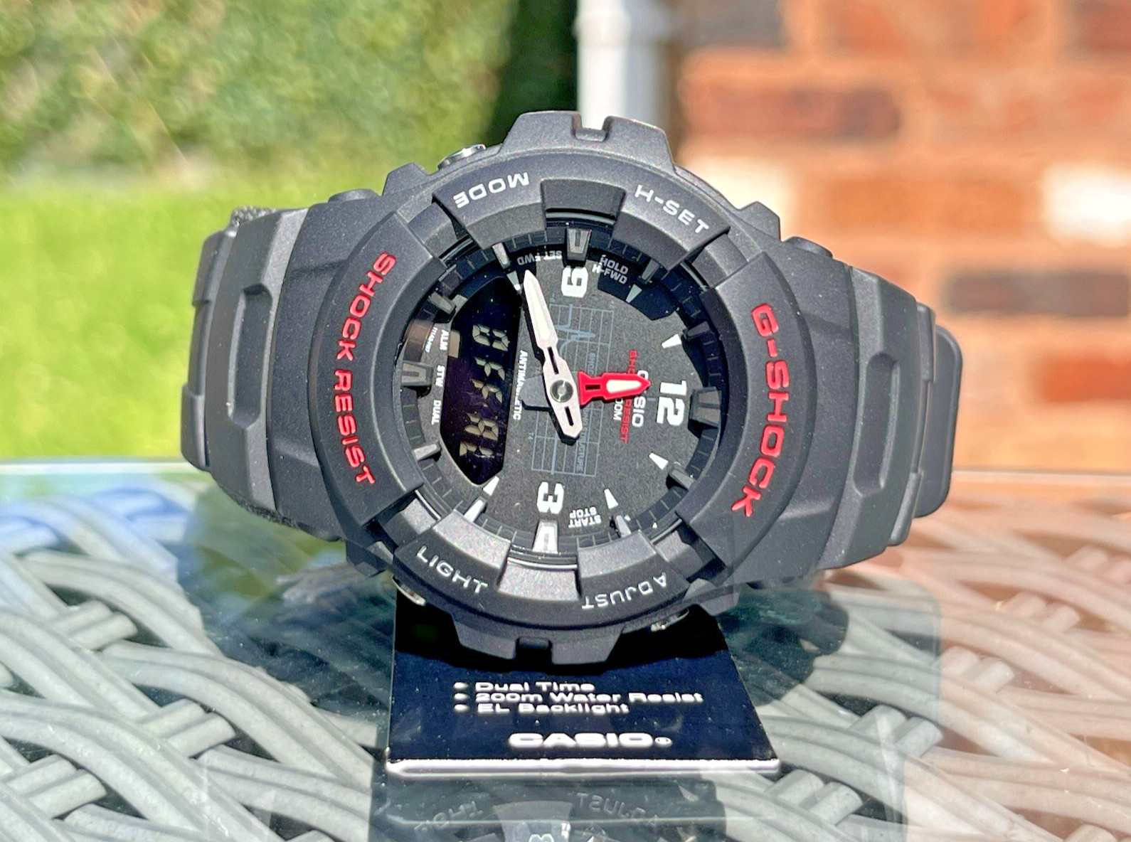 CASIO G-SHOCK G-100-1BVMES MENS BLACK DIGITAL ANALOGUE BLACK DIAL WATCH *BNIB*