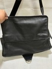 Versace Black Leather Messenger Bag with Silver Buckle Used — photo 9