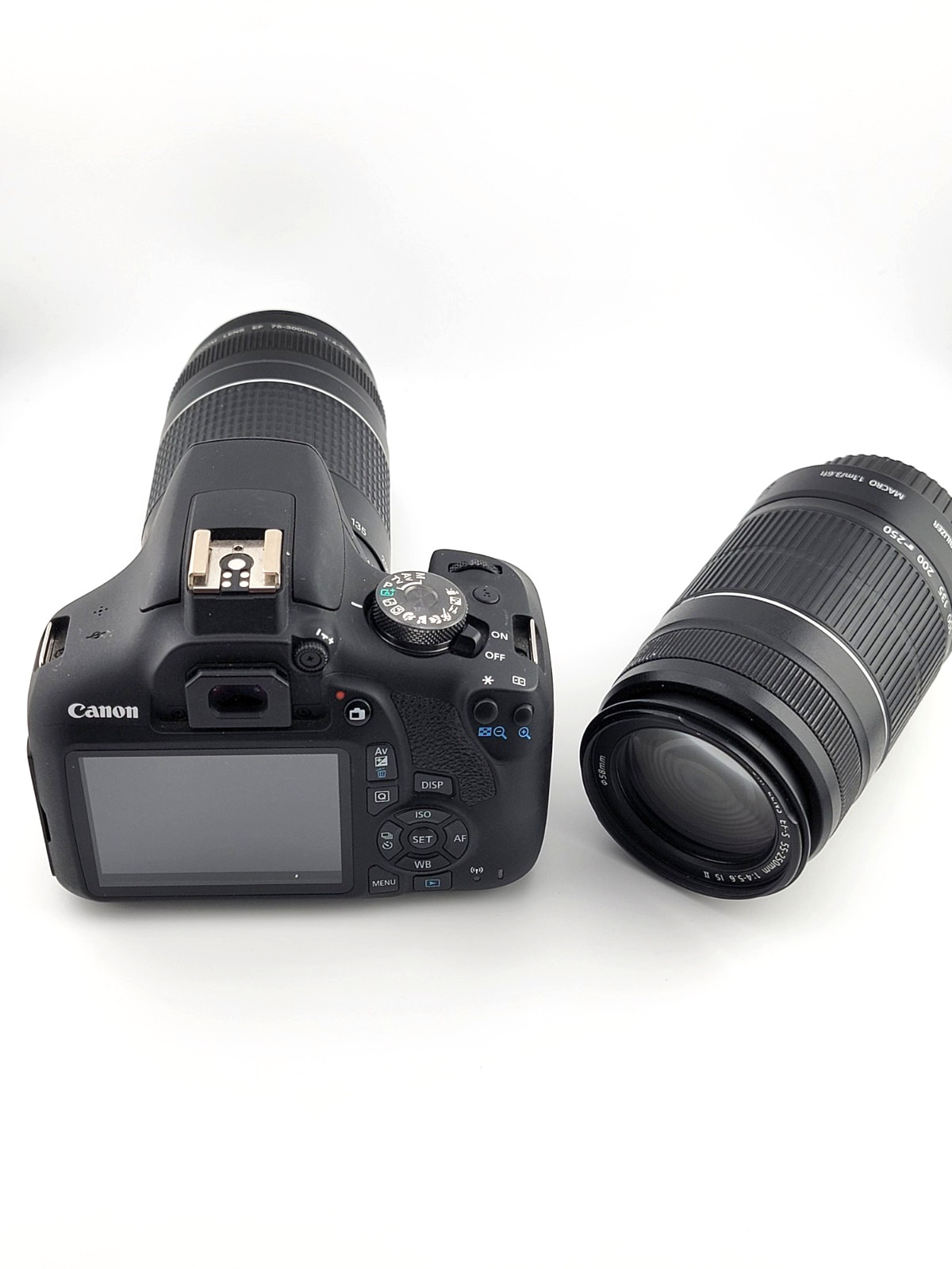 Canon EOS Rebel T7 DSLR Camera with 55-250mm & 75-300mm Lenses